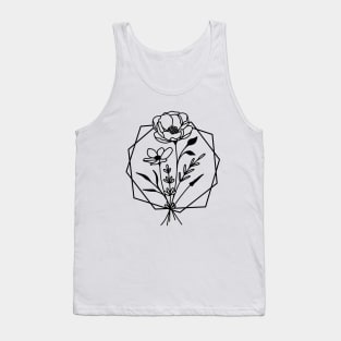 Minimal crystal flowers Tank Top